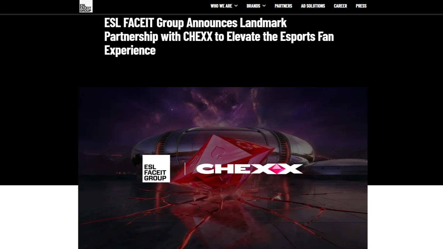 ESL FACEIT Group announcement of the CHEXX 2026 esports betting partnership